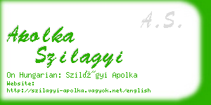 apolka szilagyi business card